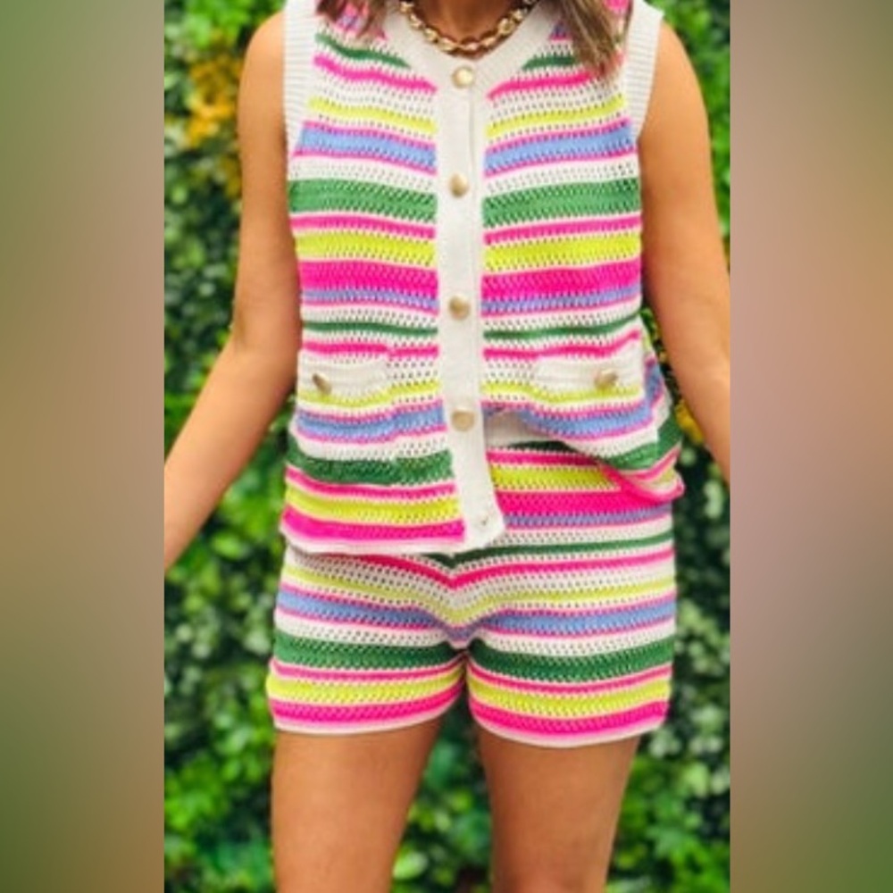 Pink and Green crochet set